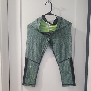 Under Armour Black and Green Patterned Leggings